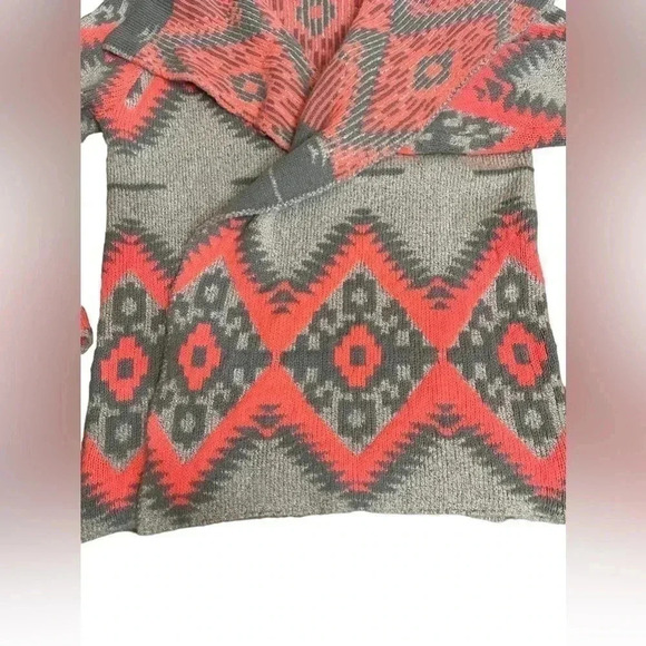 Hit List Los Angeles Western Tribal Aztec Open Cardigan Sweater Women’s Size XL - Picture 9 of 11